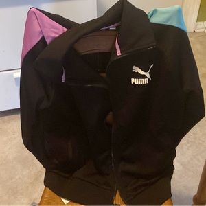 New Large Puma ‘68 T7 Racing Jacket Black/Pink on Right Arm/Teal on Left Arm
